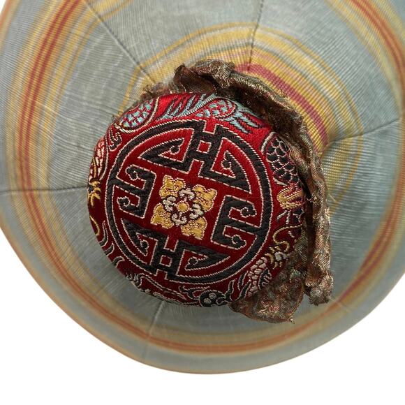 Rare Vintage Mackenzie Childs Bolster Homecoming Queen Football Cushion Pillow - Picture 7 of 13